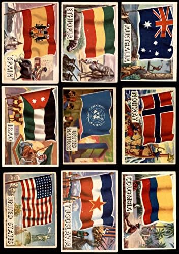 1956 година на Топс знамиња на светот во близина на комплетен сет GD+