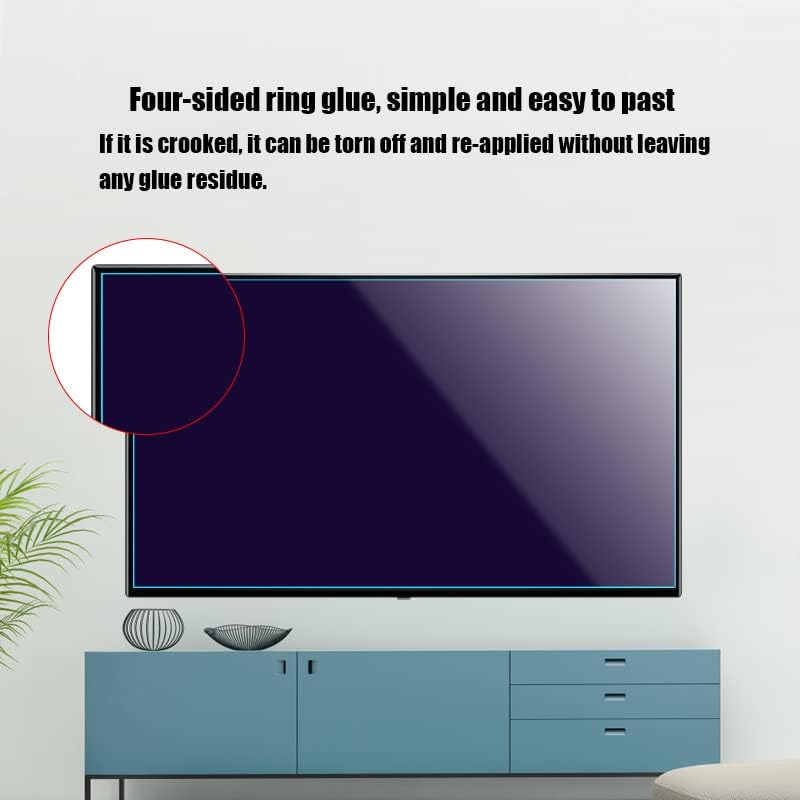 Aizyr Eye Заштита на ТВ Екран Покрив сино светло филтер LCD TV Glare Shield, ПЕТ мек анти-Fingerprint Monitor Monitor Monitor Reflection, намалете го заморот на очите, 1pack, 75inch 1645x930mm