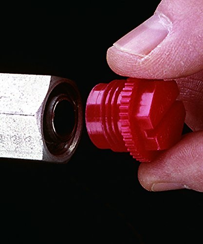 Caplugs QTF21-12ak1 Пластичен навојно приклучок. RP-TF-21-1, PP, за да ја приклучите големината на конецот 1-5/16-12 “, црвено