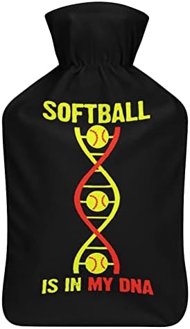 Softball е во мојата ДНК смешна торба со топла вода кадифен вода и вбризгување гума топла вода шише со рака стапало потопло