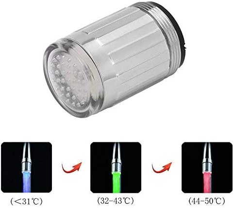 3 сензор за температура на RGB LED LED чешма светлосна боја Промена на тапа бања кујна светло мијалник за кујна и бања