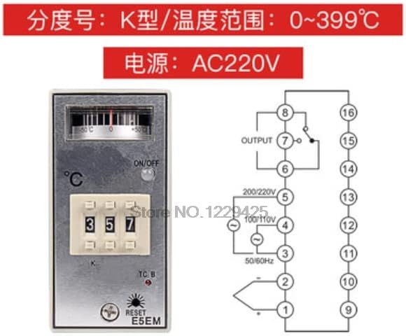 48x96 Инструмент за контрола на температурата E5em Deviation Display 110/220 V двојно напојување на температурата на температурата