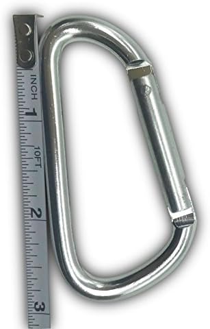 Mose CAFOLO 50/100PCS 2 или 3 D Aluminum Carabiner Carabiner пролетен ременски клип клуч за клучеви сребро на големо
