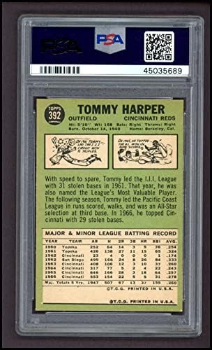 1967 Топпс # 392 Томи Харпер Синсинати Црвените ПСА ПСА 8,00 црвени