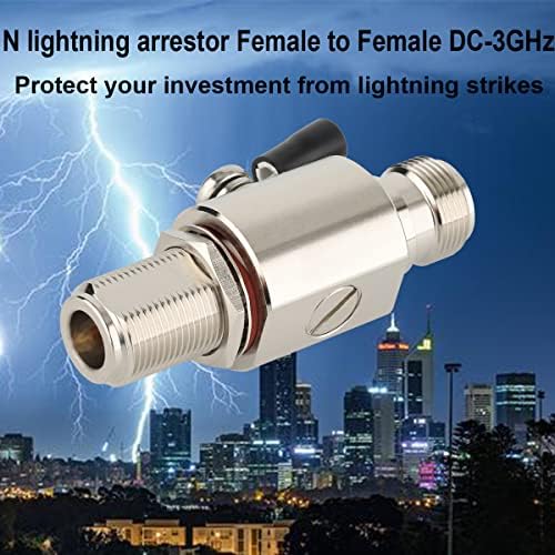 Whisary n тип молња апсење n женски до женски прегратка DC-3GHz 90V коаксијален молња аристер