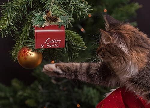 Мини поштенско сандаче украси за новогодишни писма до Санта Божиќ што висат украси за одмор