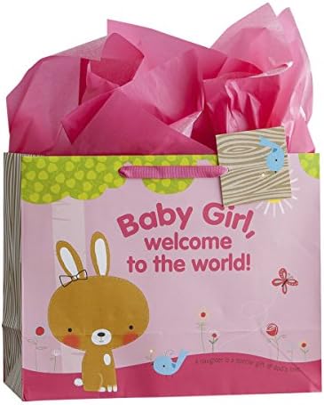 Денови Пролет Бебе Девојка Голема Торба За Подароци Со Ткиво