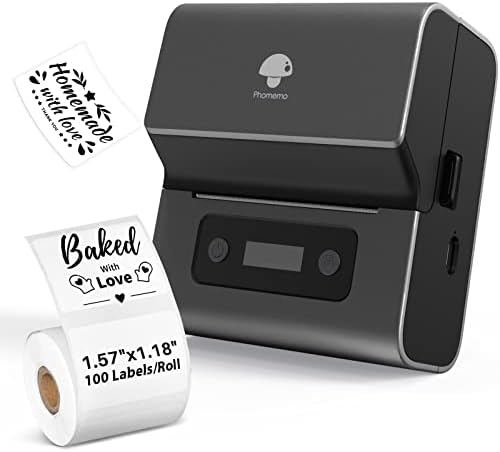 Производител на етикета Phomemo- M221 Адреса за печатач на етикетата 3 'Преносна машина за создавање на етикети со Bluetooth за баркод,
