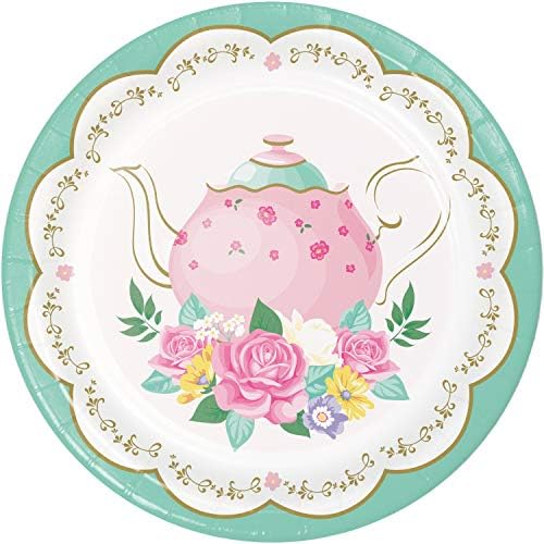 Цветни Чај Партија Десерт Плочи, 24 кт