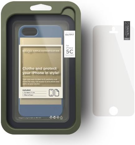 Елаба S5C Облека Морф Алуминиум и Поликарбонат Двојна кутија за iPhone 5C + HD професионален филм Вклучен - Целосно пакување на малопродажба