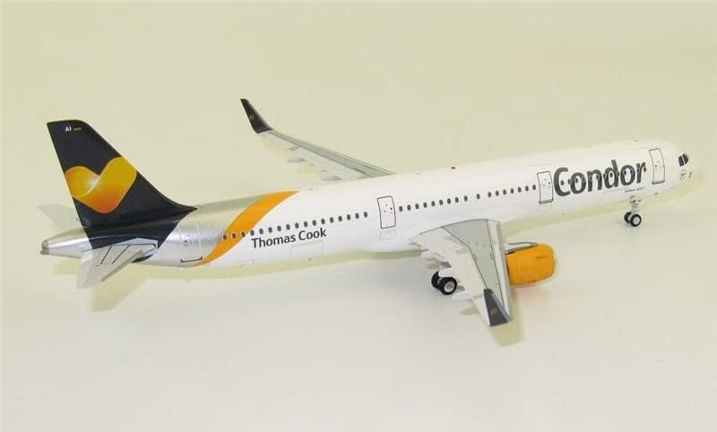 JFOX Condor за Airbus A321-211 D-AIAI со Stand Limited Edition 1/200 Diecast Aircraft претходно изграден модел