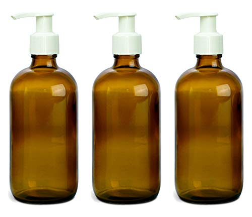 Гранд парфими празни шишиња со диспензери за сапун од 8 мл килибар со пумпи за бели лосиони, за гел, сапун, шампон, лосион за тело,