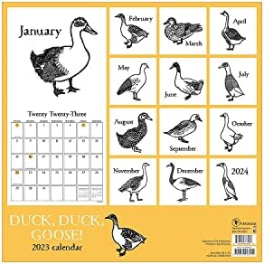 TF издавачка патка патка гуска 2023 wallиден календар 12 месеци | Премиум 2023 календарски wallид | Голем wallиден календар 2023 месечно