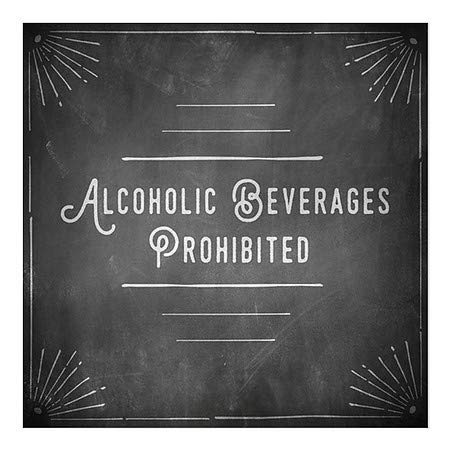 CGSignLab | Забранети алкохолни пијалоци -ал -агол прозорец залепење | 24 x24
