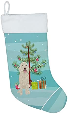 Богатства на Каролина WDK3015CS Doodle Cream 5 Божиќно Божиќно порибување, камин виси чорапи Божиќна сезона забава Декорации