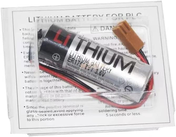 ER17500V/3.6 V 2700MAH Литиумски Батерии Што Не Се Полнат Цпу Резервна Батерија Со Кафеав Приклучок