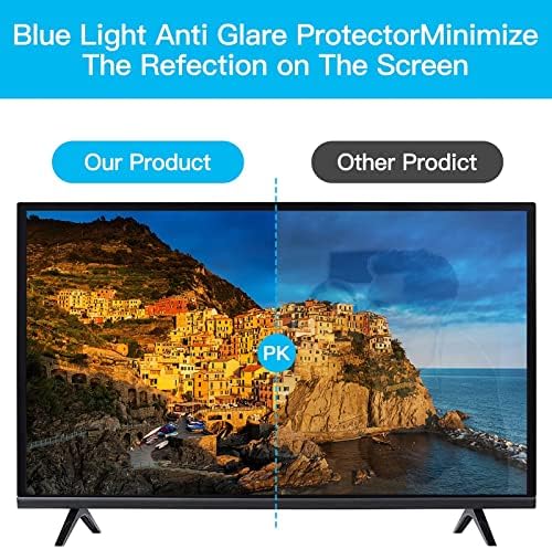 Заштитувачи на екранот на ТВ WSAH-анти-сина светлина, 4-страничен лепак за прстен-анти-сјај, анти-радијациски мат филтер за