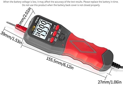 UOEIDOSB брои дигитален пенкало Професионалниот мултиметар AC/DC Тестер за отпорност Електричен метар автоматски опсег мултиметрос диода