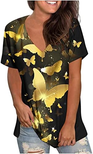 Облечен цветен печатен маичка жени летни врвови на лебава лабава текстура печатена туника трендовски краток ракав против блузи на