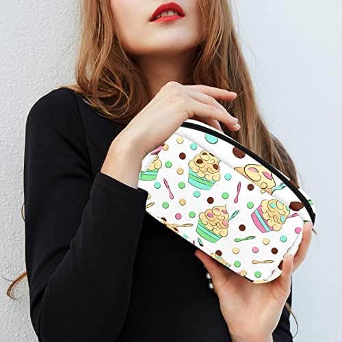 Чанта за шминка со униси, Симпатична Беспрекорна Торба За Козметика Со Замрзнат Јогурт, Пренослива Торба За Патнички Воз Организатор На
