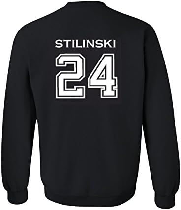 Возрасен Стилински 24 Бикон Хилс Лакрос 2-Страничен Пуловер На Вратот На Екипажот
