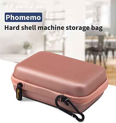 Phomemo M02 Mini печатач со розово тврдо носење пакет