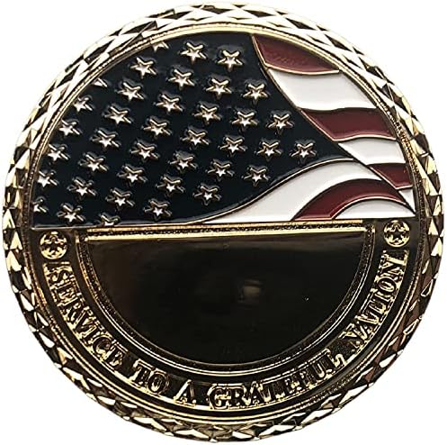 Ветеранот НА Морнарицата НА Соединетите Држави УСН Служба На Благодарна Нација Предизвик Предизвик Монета И Сина Кадифена Кутија