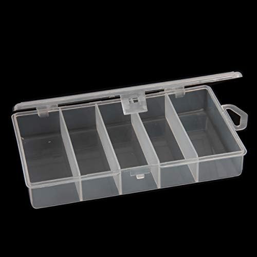 SBYURE 2 пакет 5 решетки чиста пластична риболов за складирање на накит за складирање Наоди Организатор кутија за контејнер кутија за алатка
