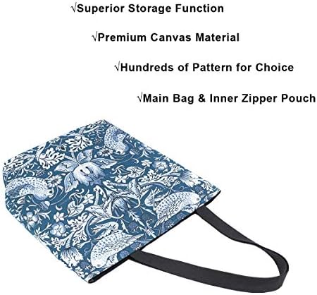 Алаза Вилијам Морис отпечатоци платно торба торба со врвни рачки чанти големи количини чанти за памук памучни торби за рамо за жени за жени патуваат работа за нами?