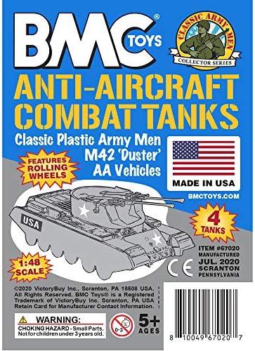 BMC Classic Payton Antirofrct резервоари - 4 парчиња црна пластична армија мажи со возила