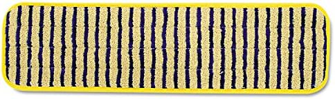 Rubbermaide Q810yel Microfiber Scrubber Pad, вертикални полипролен ленти, 18 “, жолта, 6/картон