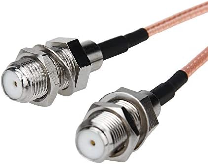 F-Type RG6 Splitter Coax Cable, 2 пакет 75Ohm ТВ антена 3 начини на сплитер комбинатор rfadapter f машки до f двојна женска RG316 коаксијален кабел 6inch