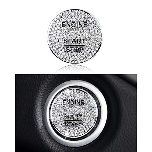 Lecart for Mercedes-Benz Adtessions Adtoseries Bling Engine Start Stop Stop Копче за копче за палење капаче метална декорална налепница
