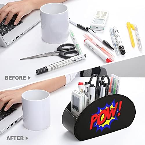 POW PU Remote Remote Controls Looder Desktop Storage Coxizer Box со 5 оддели