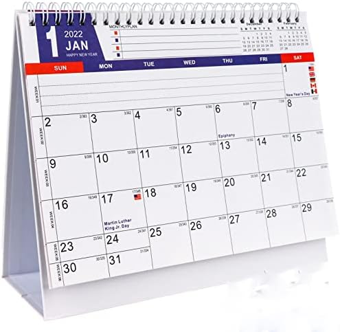 Мал Календар за Биро 2021-2022 9х7, 7 Користете Календар За Стоечка Маса 16 Месечен Календар За Подлога За Работна Површина Септември 2021 Година-Декември