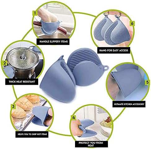 AD Silicone Trivet Mat Кујна алатка Сет: Лесно за миење и сушење повеќе намерно сушење топли влошки, држачи за тенџере за отпорност на топлина кои не се лизгаат, флексибилни, б