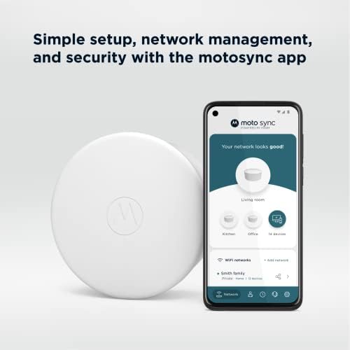 Motorola Q11 Mesh WiFi 6 Рутер - 3 Пакет | Брз Сигурен WiFi, Брзо Лесно Поставување, Автоматска Безбедност, Родителски Контроли, Напредна