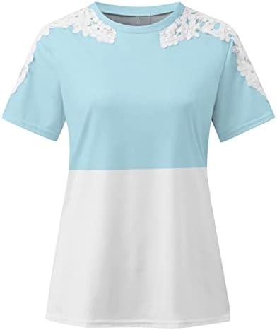 Xiaxogool ладно рамо секси врвови за жени со половина ракав блузи графички маици со врат маици лабава туника 2023 лето