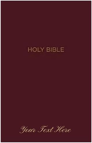 Персонализиран библиски обичај NKJV Thinline Reference Bible Leather Look Burgundy Red Letter Comfort Print Made подарок за крштевки за крштевки