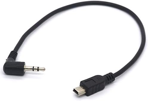 PIIHUSW Агол 3.5 TRS На Мини USB Кабел, 90 Степен 3.5 mm Машки На Мини 5 Пински Машки Аудио Кабел ЗА ХЕРОЈ3, ХЕРОЈ3+ &засилувач;