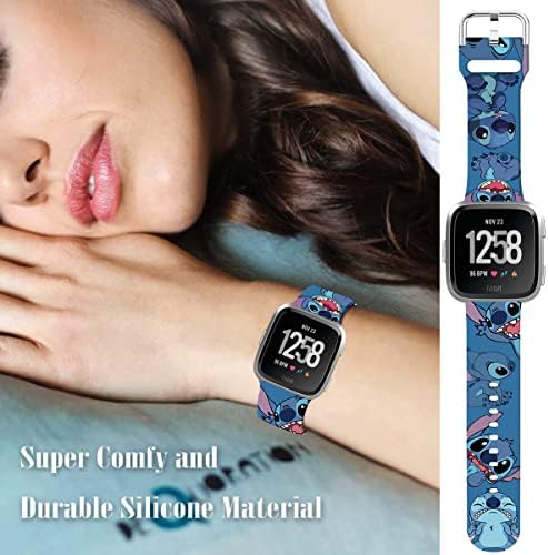 Sjiangqiao Stitch Bands компатибилни со Fitbit Versa 2/Versa/Versa Lite/Versa SE Special Edition Smart Watch Smart Watch Smaft