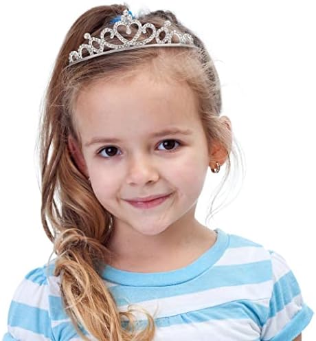 Килши Сребрена Принцеза Дијадеми Девојки Кристал Дијадема И Круна Роденден Круни Додатоци За Коса За Деца