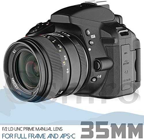 Oshiro 35mm f/2 LD Unc Al Широк Агол Целосна Рамка Премиер Објектив За Canon EF EOS 80D, 77D, 70D, 60D, 50D, 7D, 6D, 5D, 5DS,