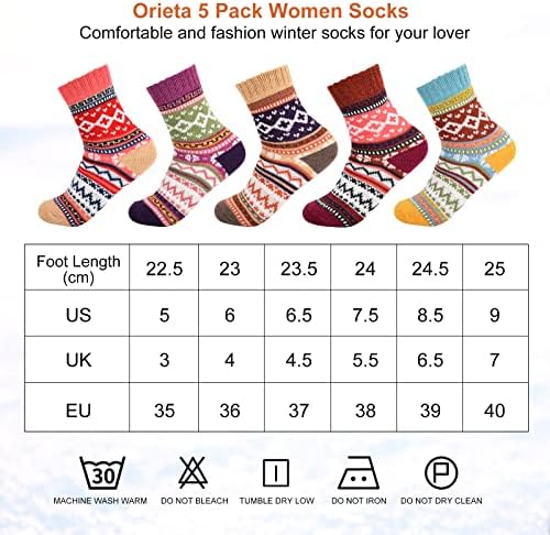 Winterенски чорапи Зима - Подароци за жени - Топло дебели меки волна чорапи Божиќни подароци чорапи пријатни чорапи на екипажот