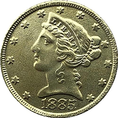 1885 Американска Слобода Орел Монета Позлатена Криптовалута Омилена Монета Реплика Комеморативна Монета Колекционерска Монета