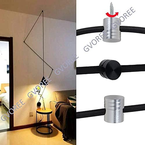 Gvoree swag кука за лустер тавански светла кабел, кука за ламба за висина за осветлување на приврзоци за приврзоци 6 пакувања полирани