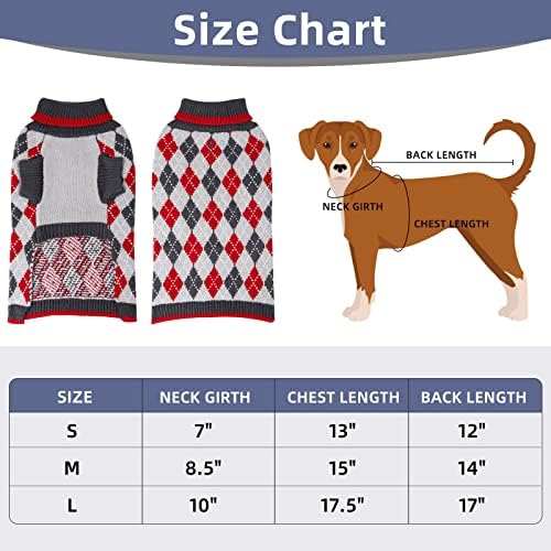 D4dream џемпери за кучиња за кученце, џемпер со мала големина за кучиња, зимски симпатичен класичен џемпер за домашни миленици,