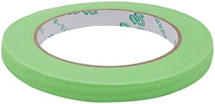 AEXIT 2 парчиња Електрична опрема Креп хартија за маскирање со општа намена Зелена 8 мм ширина 50 метри долга
