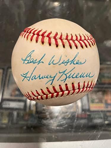 Харви Куен Тигерс гиганти коцки сингл потпишан бејзбол JSA автентициран - автограмирани бејзбол