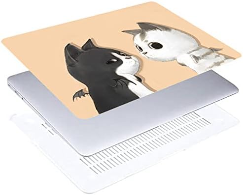 Случај за животни од Ајви за MacBook Air M1 / ​​Најновиот Air 13 Hard Shell Case со капакот на тастатурата - Крилеста мачка